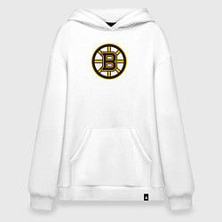 Толстовка-худи оверсайз Boston Bruins, цвет: белый