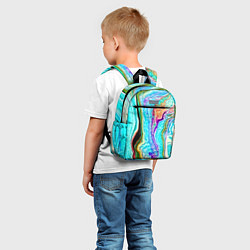 Детский рюкзак Цветные разводы, цвет: 3D-принт — фото 2