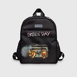 Детский рюкзак Green Day магнитофон в огне, цвет: 3D-принт