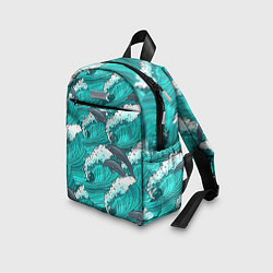 Детский рюкзак Лазурные дельфины, цвет: 3D-принт — фото 2