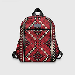 Детский рюкзак Славянский орнамент: красный, цвет: 3D-принт