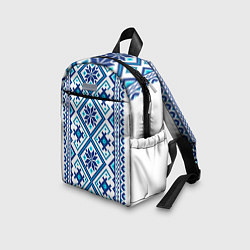 Детский рюкзак Орнамент Руси: синий, цвет: 3D-принт — фото 2