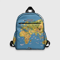 Детский рюкзак Карта мира детская, цвет: 3D-принт