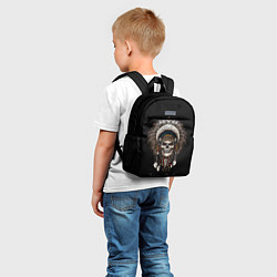Детский рюкзак Череп с роучем, цвет: 3D-принт — фото 2