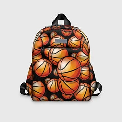 Детский рюкзак Баскетбольные яркие мячи, цвет: 3D-принт