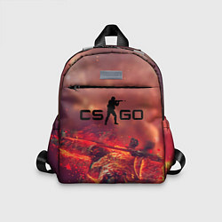 Детский рюкзак CS GO logo abstract style, цвет: 3D-принт