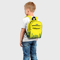 Детский рюкзак Cyberpunk 2077: Yellow Style, цвет: 3D-принт — фото 2