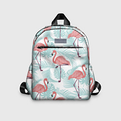 Детский рюкзак Узор фламинго и тропических растений