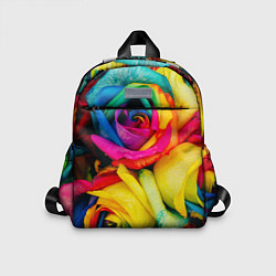 Детский рюкзак Разноцветные розы, цвет: 3D-принт