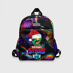 Детский рюкзак BRAWL STARS LEON НОВОГОДНИЙ, цвет: 3D-принт