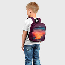 Детский рюкзак Minimal forest sunset, цвет: 3D-принт — фото 2