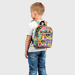 Детский рюкзак Черепа паттерн, цвет: 3D-принт — фото 2