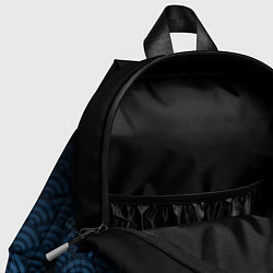 Детский рюкзак Узор круги темный синий, цвет: 3D-принт — фото 2