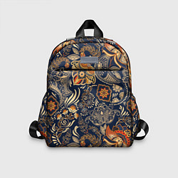 Детский рюкзак Узор орнамент цветы этно, цвет: 3D-принт