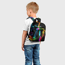 Детский рюкзак НЕОНОВЫЙ ДЫМ, цвет: 3D-принт — фото 2