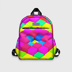 Детский рюкзак ЦВЕТНЫЕ КУБИКИ, цвет: 3D-принт
