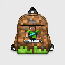 Детский рюкзак Minecraft logo heroes, цвет: 3D-принт