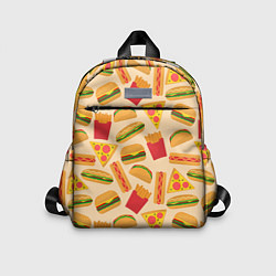Детский рюкзак Фастфуд, цвет: 3D-принт