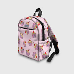 Детский рюкзак Капкейки на розовом, цвет: 3D-принт — фото 2
