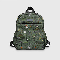 Детский рюкзак Военные атрибуты, цвет: 3D-принт
