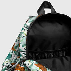 Детский рюкзак Цветы и Тигр Паттерн, цвет: 3D-принт — фото 2