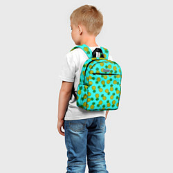 Детский рюкзак Ананасы аква, цвет: 3D-принт — фото 2