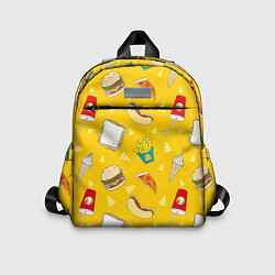 Детский рюкзак Фастфуд, цвет: 3D-принт