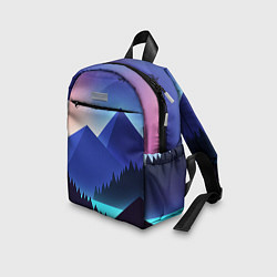 Детский рюкзак Неоновые горы, цвет: 3D-принт — фото 2