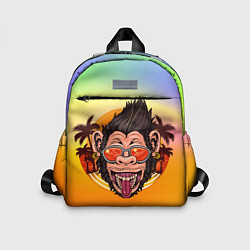 Детский рюкзак Веселая обезьяна в очках, цвет: 3D-принт