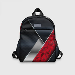 Детский рюкзак 3D BLACK AND RED METAL