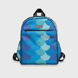 Детский рюкзак Синяя чешуя рыбы, цвет: 3D-принт