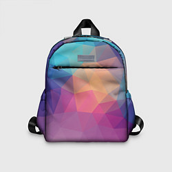 Детский рюкзак Цветные полигоны - Градиент, цвет: 3D-принт