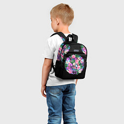 Детский рюкзак Цветы в круге, цвет: 3D-принт — фото 2