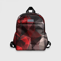 Детский рюкзак Серо-красная абстракция, цвет: 3D-принт
