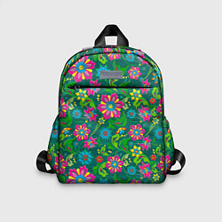 Детский рюкзак Поле разноцветных цветков, цвет: 3D-принт