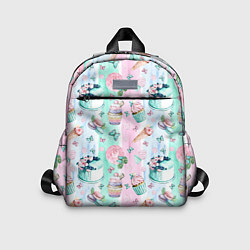 Детский рюкзак Сладости и бабочки Акварель, цвет: 3D-принт