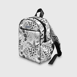 Детский рюкзак Черно-белый узор Тропики, цвет: 3D-принт — фото 2