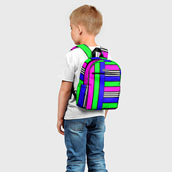 Детский рюкзак Полосатый яркий летний узор, цвет: 3D-принт — фото 2