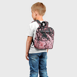 Детский рюкзак Розовые Разводы С черными, цвет: 3D-принт — фото 2