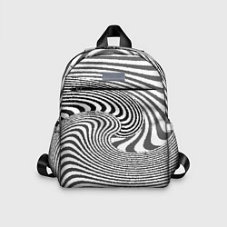 Детский рюкзак Черно белый мозаичный узор, цвет: 3D-принт