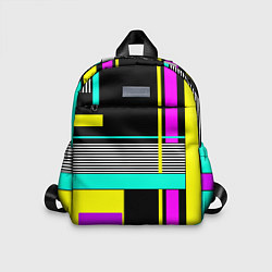 Детский рюкзак Геометрический неоновый узор, цвет: 3D-принт