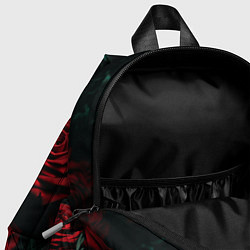 Детский рюкзак РОЗЫ НА ЧЁРНОМ ФОНЕ, цвет: 3D-принт — фото 2