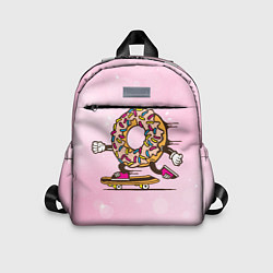Детский рюкзак Пончик на скейте, цвет: 3D-принт