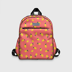 Детский рюкзак Лимоны на кораловом, цвет: 3D-принт