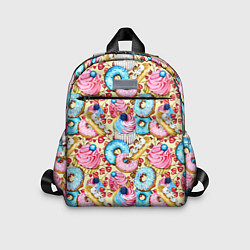 Детский рюкзак Вкусный узор из сладостей, цвет: 3D-принт