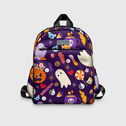 Детский рюкзак HALLOWEEN BTS BT21 PATTERN БТ21 БТС ХЕЛЛОУИН, цвет: 3D-принт