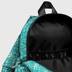 Детский рюкзак Хохломские узоры Бирюза, цвет: 3D-принт — фото 2