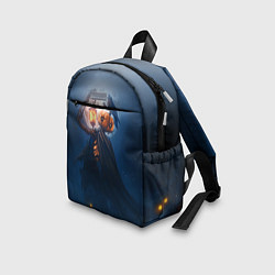 Детский рюкзак ТЫКВИННЫЙ МОНСТР В ТУМАНЕ ХЕЛЛОУИН, цвет: 3D-принт — фото 2