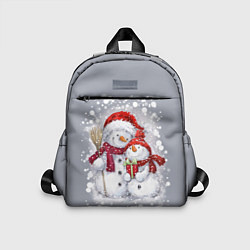 Детский рюкзак Два снеговика, цвет: 3D-принт