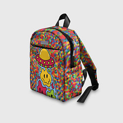 Детский рюкзак Смайлы НЛО Психоделика, цвет: 3D-принт — фото 2
